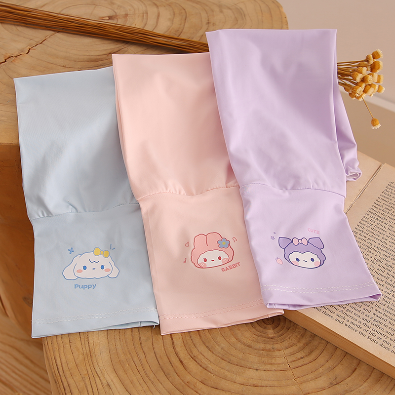 어린이용 아이스 슬리브 자외선 차단 여아용 아이스 실크 선 슬리브 2024년 여름 신상품 자외선 차단 남녀용 암 슬리브