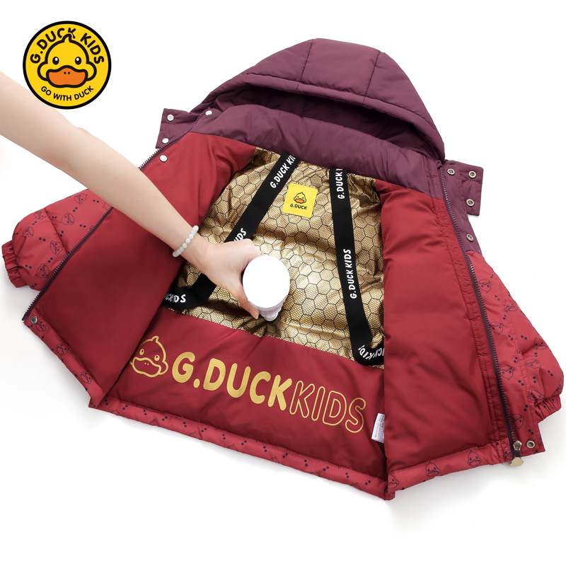 Pato amarillo negro dorado chaqueta de plumón para niños niños niñas engrosado 90 chaqueta blanca de invierno chaqueta de invierno bebé