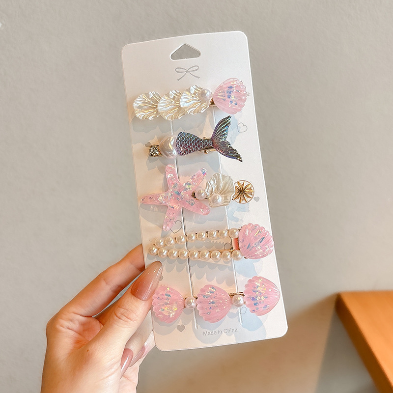 Pinza para el cabello para niños de dibujos animados coreanos, clip para flequillo en la frente femenina, horquilla rota lateral, horquilla de sentido avanzado, clip para bebé, tocado