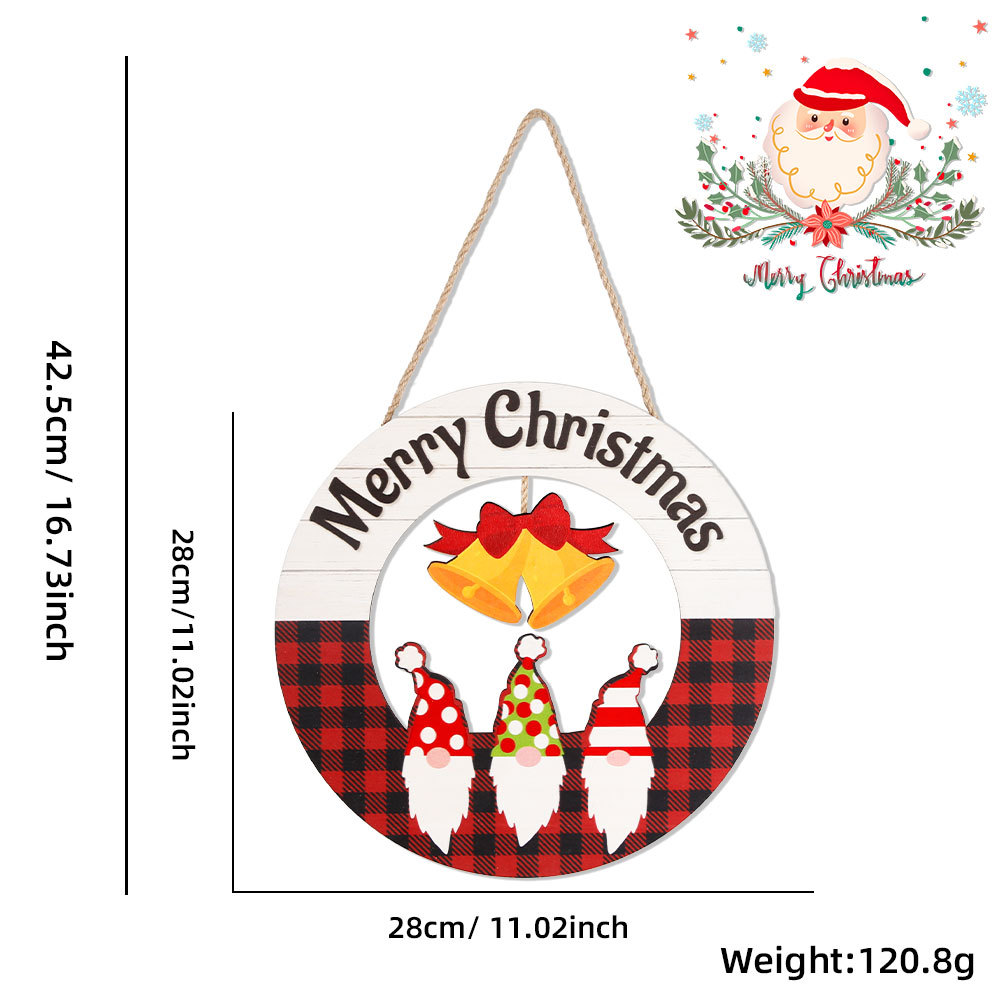 New pendant for party decoration, atmosphere arrangement, wooden door hanging, cartoon hanging decoration_voghion.com