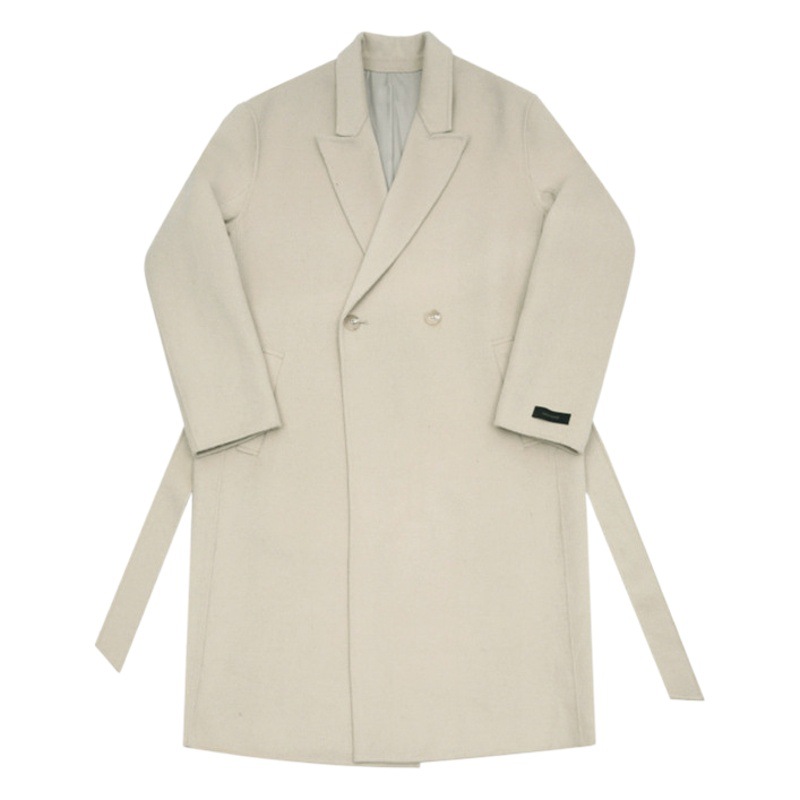 MYQ abrigo de lana de los hombres de invierno engrosada estilo coreano de moda suelta abrigo de lana media longitud de doble cara