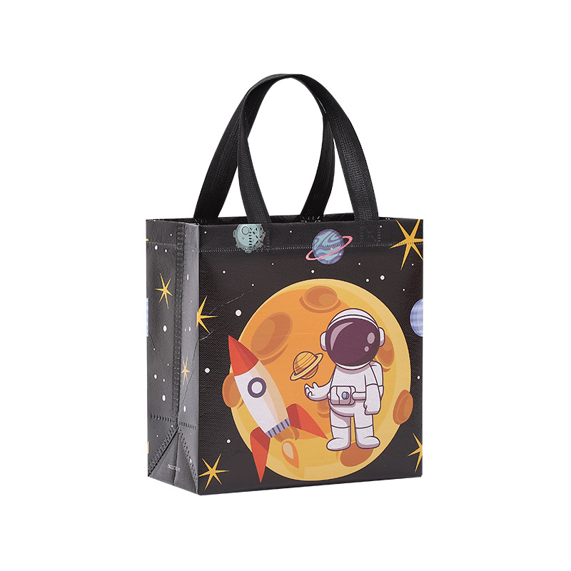 Bolsa de Regalo No Tejida con Diseño de Astronauta, Creativa, Impermeable, para Niños
