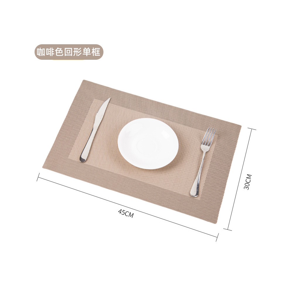 Ningxin transfronterizo Teslin protección del medio ambiente mantel de PVC 30*45 aislamiento térmico antideslizante estera de mesa de montaña corredor de mesa Western placemat