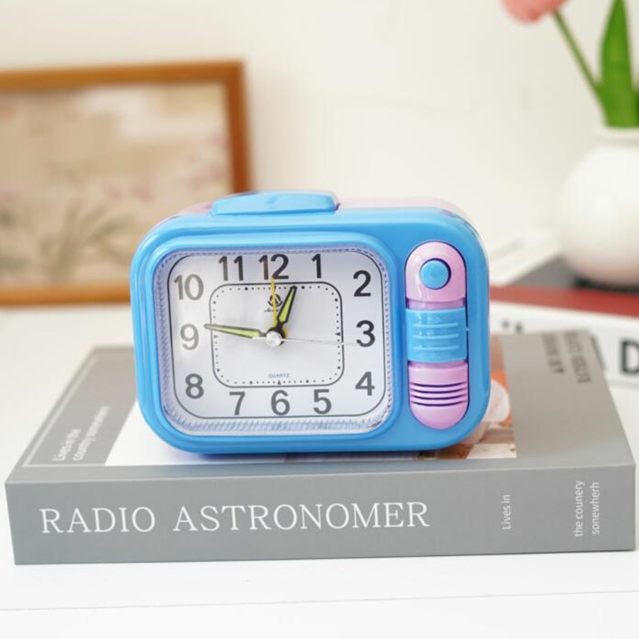 Creative Music Alarm Clock Student Clock Night Light Loud Volume Living Room Desktop Children's Bedroom Bedside Household Desk Clock