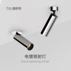 万仕通の電気めっきの銀色の明装のスポットライトの中古風の360の調節可能な角度は壁を洗ってステンレスのledの壁の明かりを描きます。