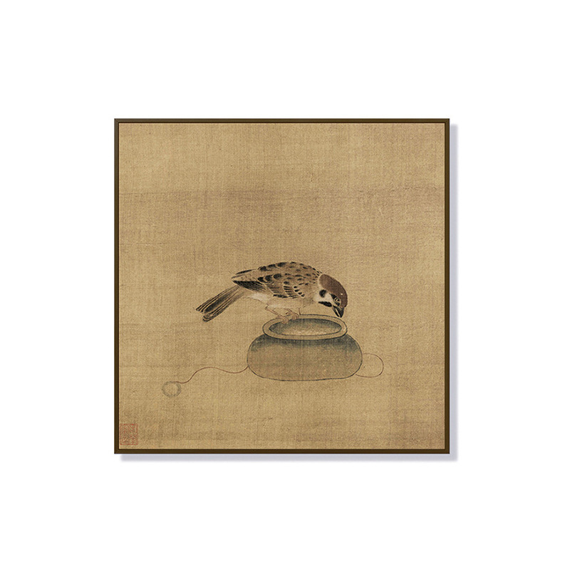 宋代美学花鸟装饰画复古禅意国风挂画新中式茶室办公室书房壁画|undefined
