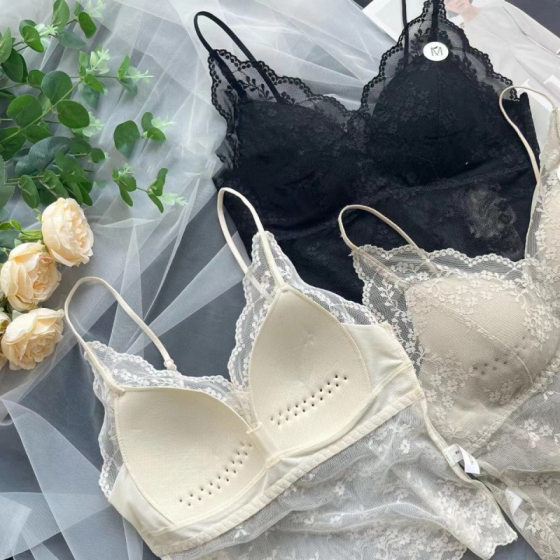 Summer Lace Thin Camisole Fixed Cup Without Steel Ring Inner Lace Mid-length Beautiful Back Camisole Vest for Women