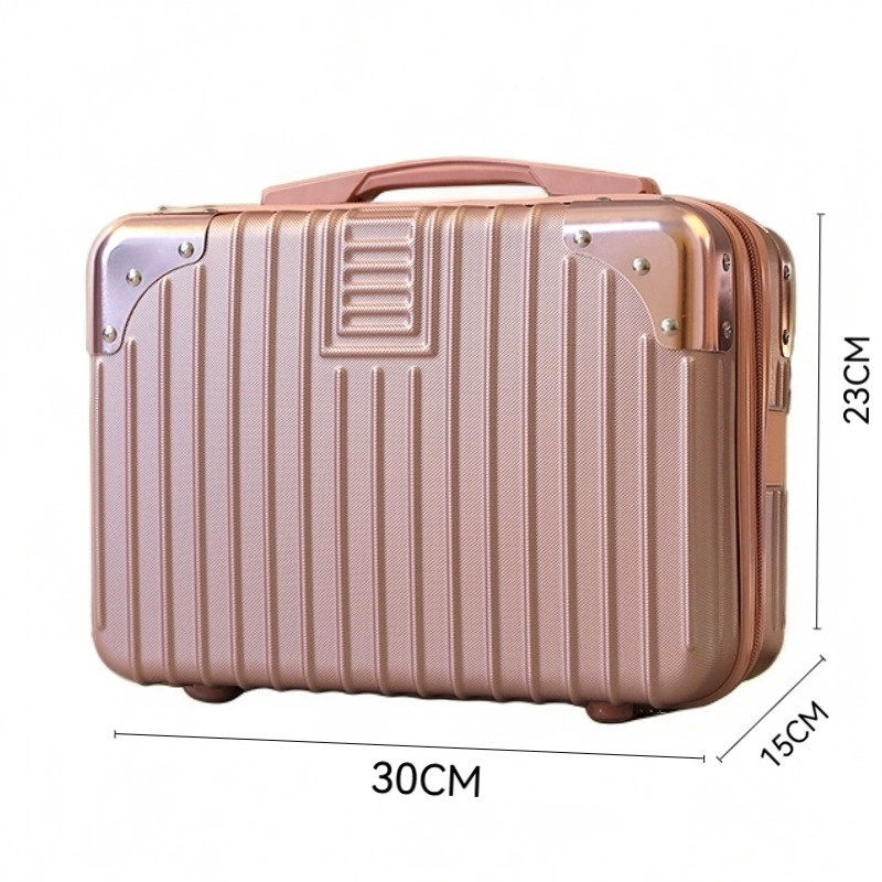 Mini Handheld Suitcase Makeup Box, 14″ & 16″, Lightweight Password Lock, Multi-Color