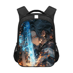New Middle School Double Shoulder Bag Demon Slayer Anime Merch Bag, Large Capacity, Lightweight, Campus Style, Instagram Bag