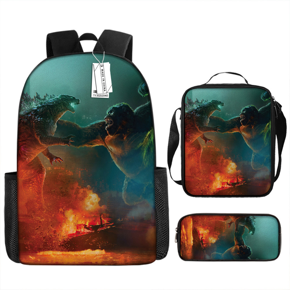 Godzilla Grado 3 grado 4 Escuela Primaria mochila reducción de carga de protección de la columna vertebral bolsa de almacenamiento al por mayor