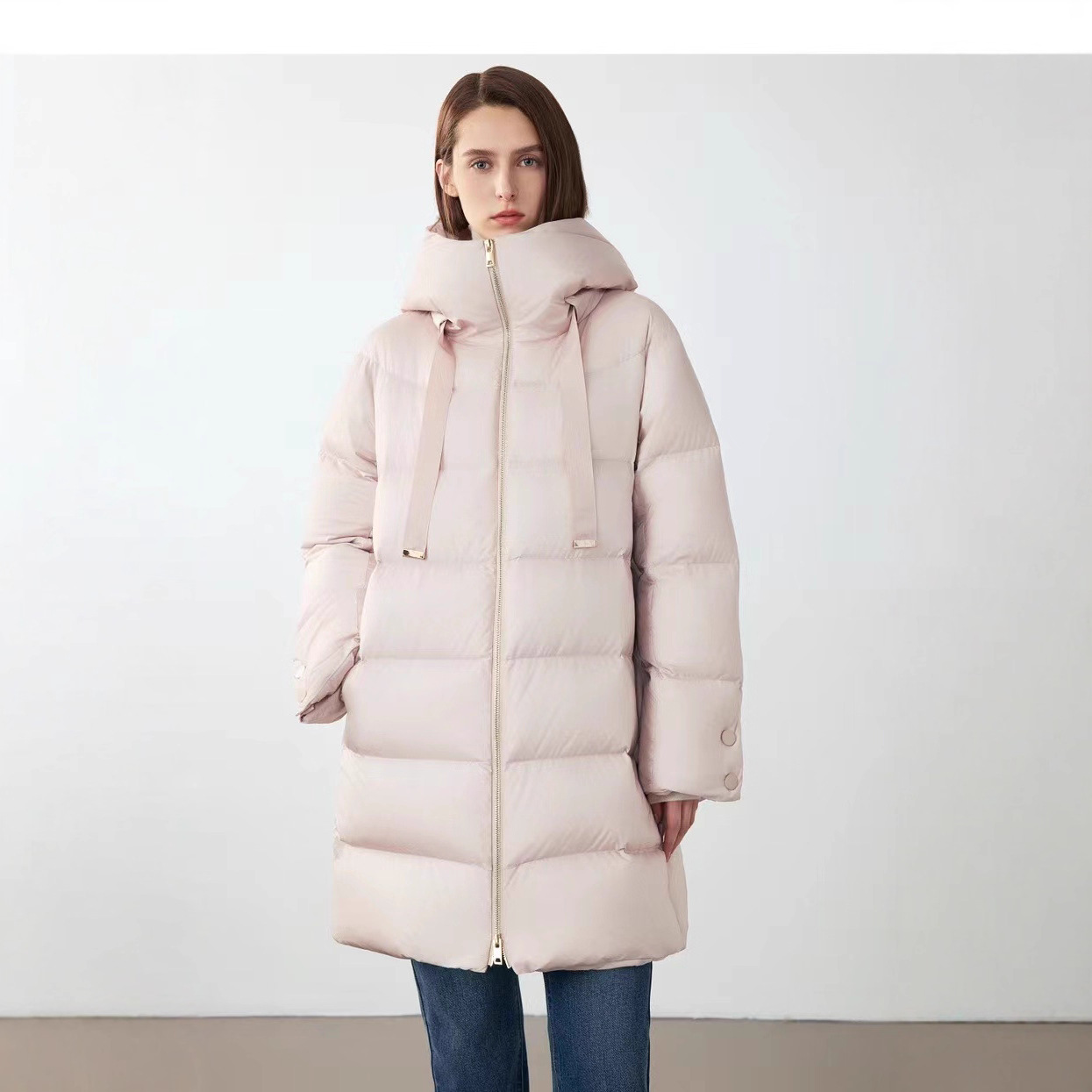 朗家女装2025冬季新款时尚设计感气质高级感外套白鸭绒羽绒服