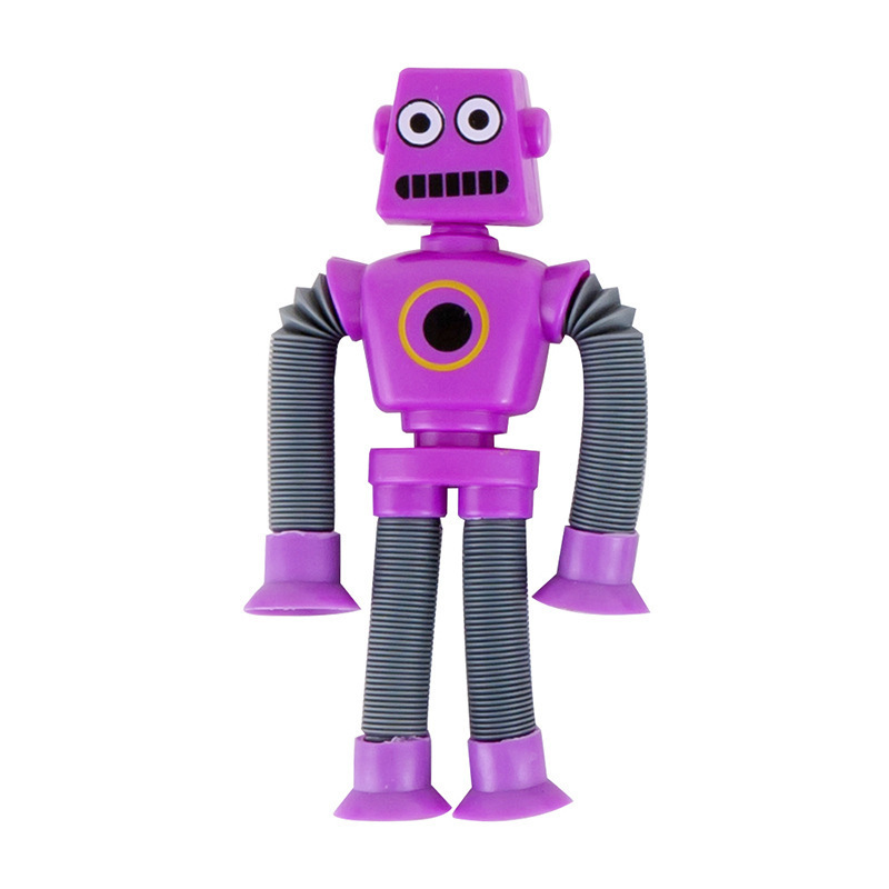クロスボーダー吸盤ロボット伸縮玩具百変形ストレッチ管発光解凍奇趣減圧玩具プレゼント|undefined