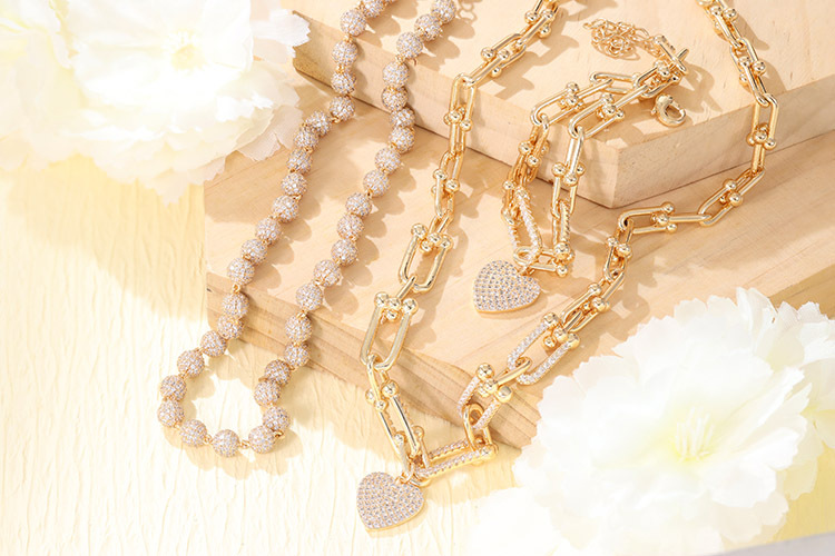 Cobre Forma De Corazón Pulsera Collar display picture 7