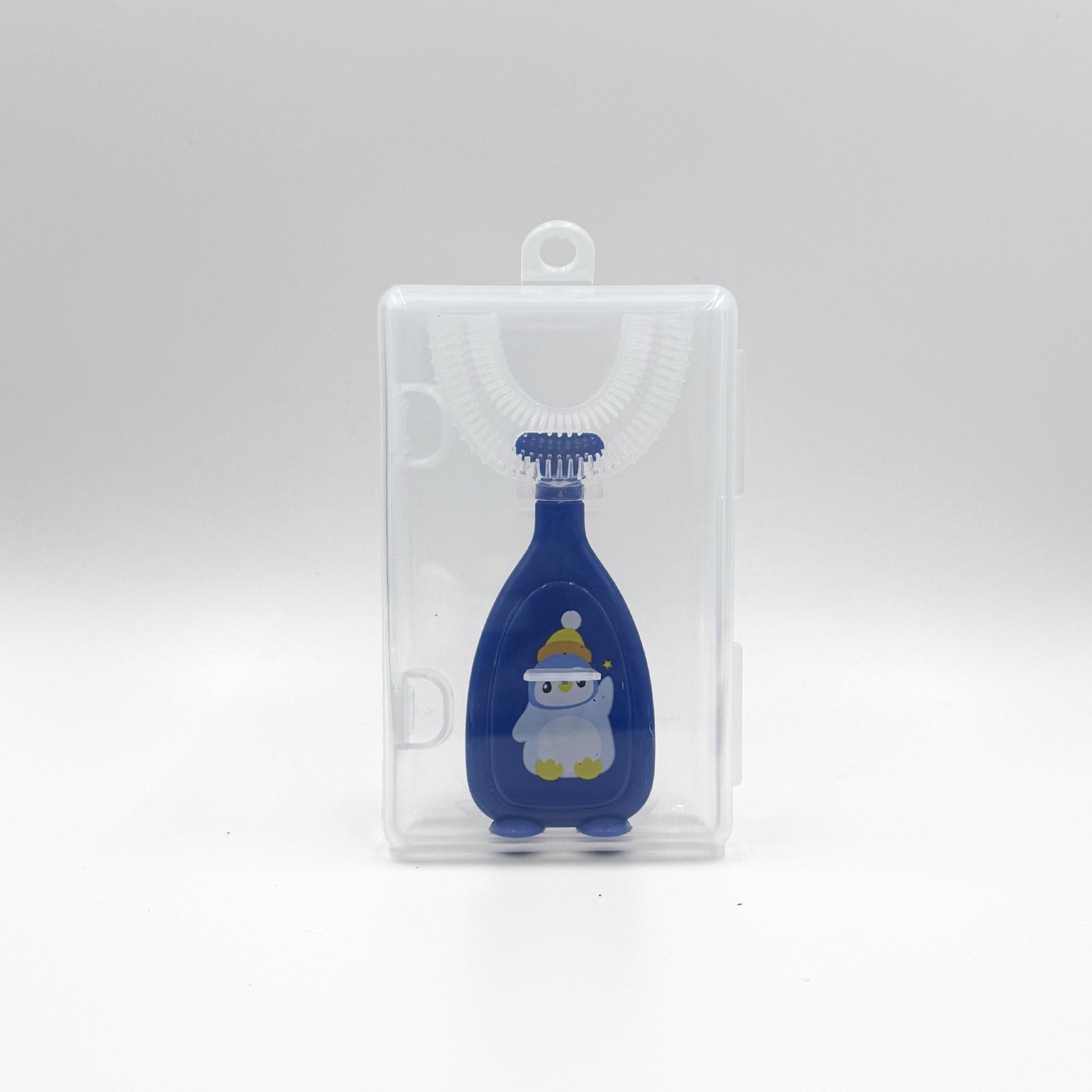 Nuevo cepillo de dientes manual en forma de U para niños, cepillo de dientes de silicona, cepillo de limpieza bucal para bebés, herramienta de cepillado con cerdas suaves para sujetar en la boca.