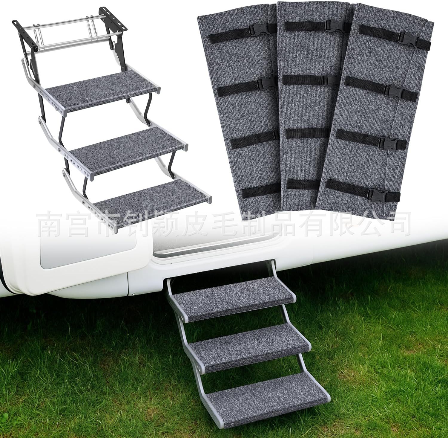 Striped Rv Step Mat Protective Pad Rv Camper Anti-Slip and Dirt-Resistant Step Mat Rv Step Mat