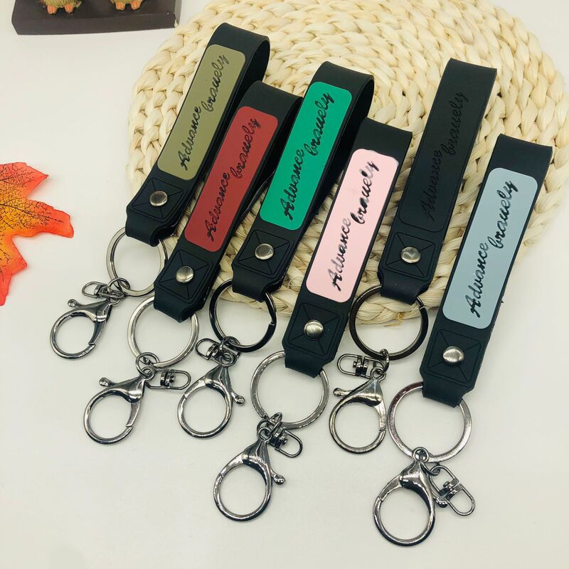 Violent bear bear key chain hand rope pendant leather rope pendant wristband key chain PVC hand rope factory wholesale