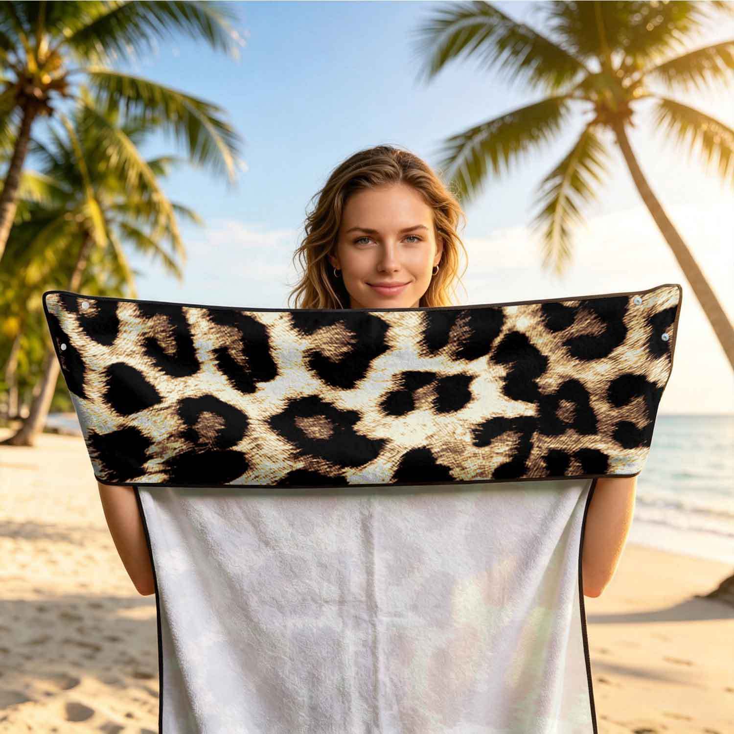 2-piece dual-use car seat cover, ultra-fine fiber, can be used as a beach towel, printed car protective seat cover 13