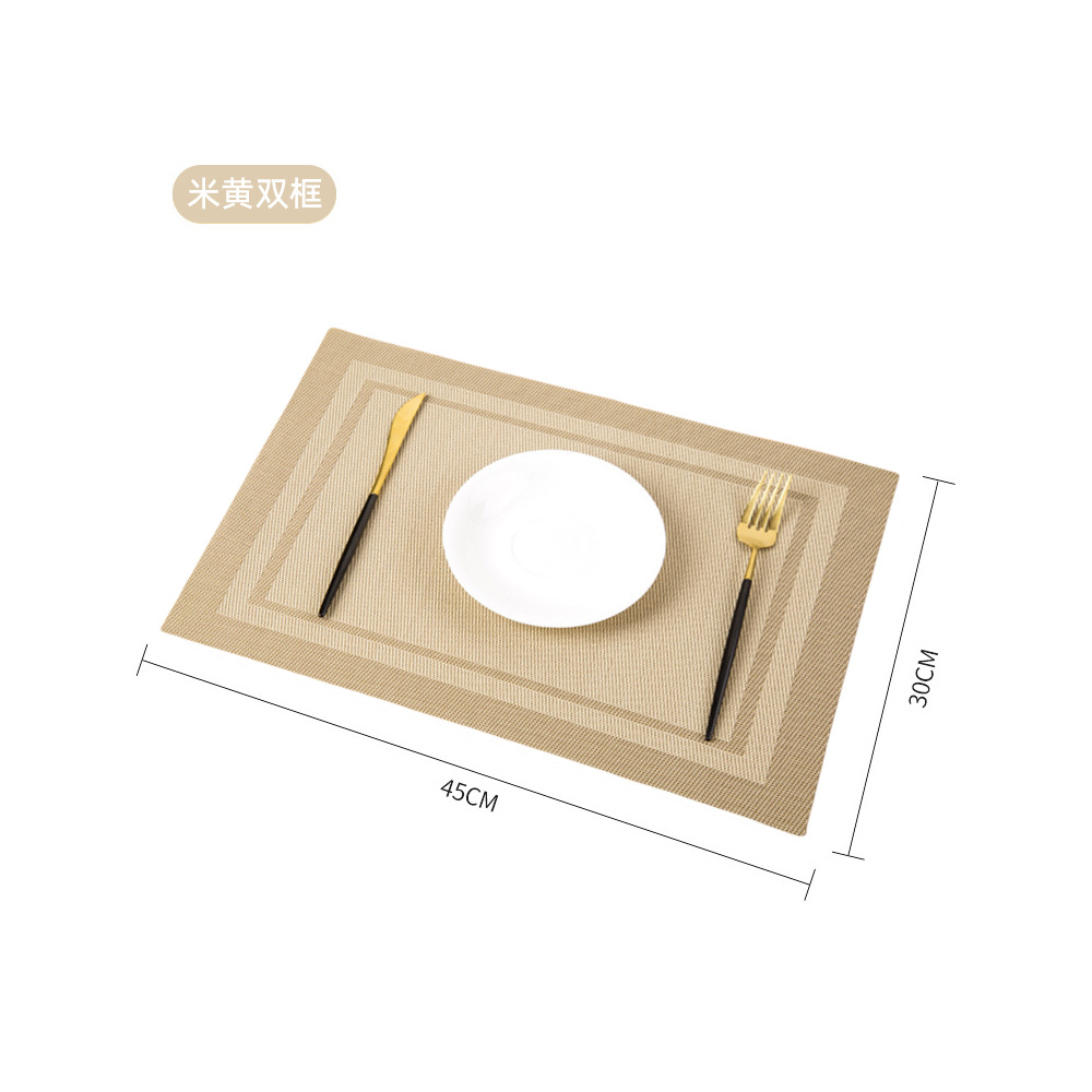 Ningxin transfronterizo Teslin protección del medio ambiente mantel de PVC 30*45 aislamiento térmico antideslizante estera de mesa de montaña corredor de mesa Western placemat