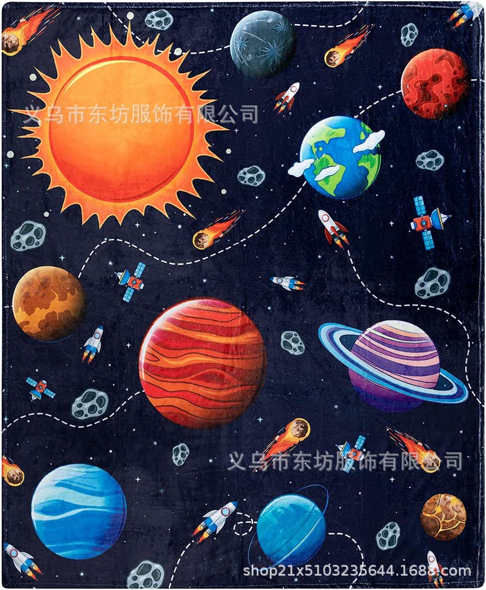 Children's big space duvet solar-powered for boys