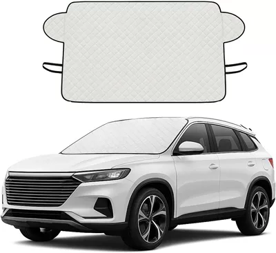 Car snow shield anti-freeze cover, windshield anti-frost and - snow-shield-front-shield-ultrasonic-small-size-elastic-band-921452525