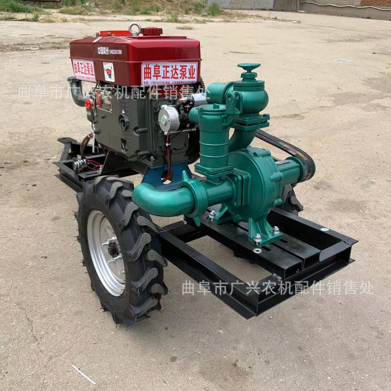 农田灌溉高扬程排水灌溉泵4寸单缸柴油动力离心泵电启动省油