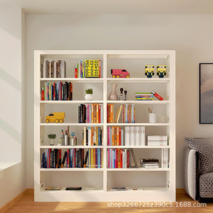 Shaanxi Steel Bookshelf School Library Combination Floor-To-Ceiling Home Study Storage Rack 1.8m High Storage Bookcase