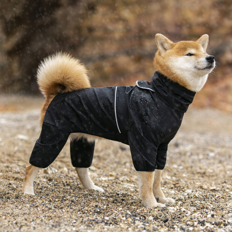中大型犬クロスボーダーラブラドール金毛柴犬四脚防水ペット犬犬レインコート突撃服卸売り|undefined