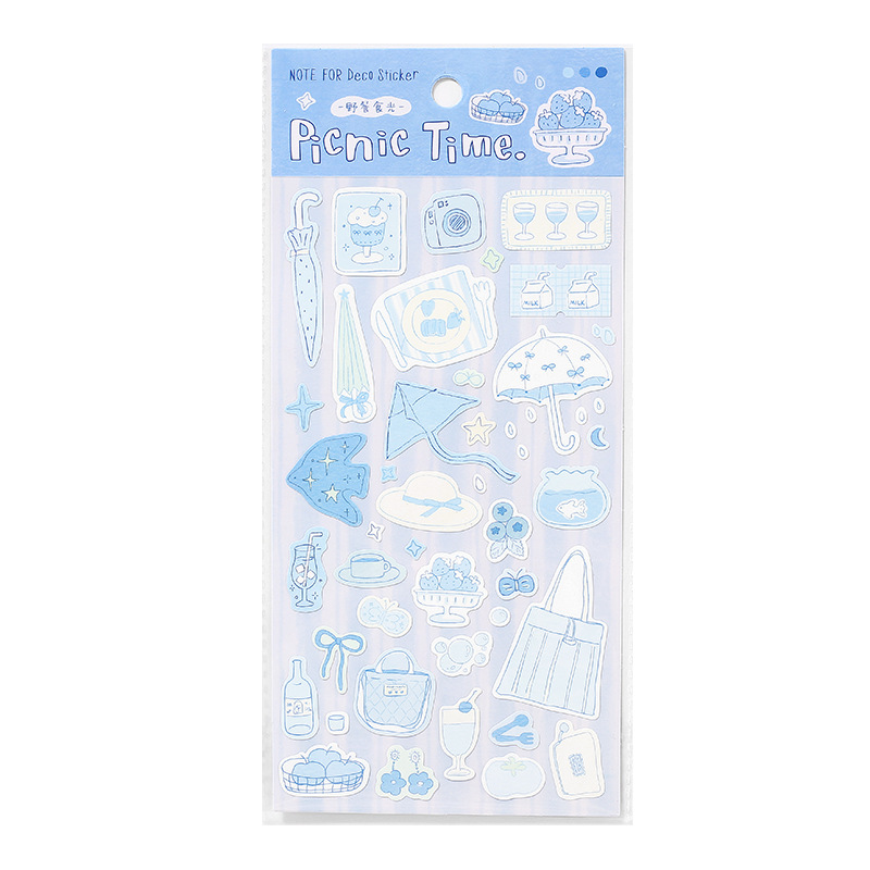 NOTE FOR Pegatinas de papel sintético Sal ligera Serie de poemas sinfónicos Serie de sal Material de collage de contabilidad simple y fresco