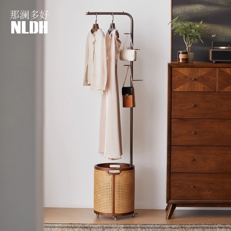 Home Indoor Corner Clothes Rack Floor-Standing Clothes Rack Bedroom Thickened Thickened Coat Rack Bag Rack Storage Rack