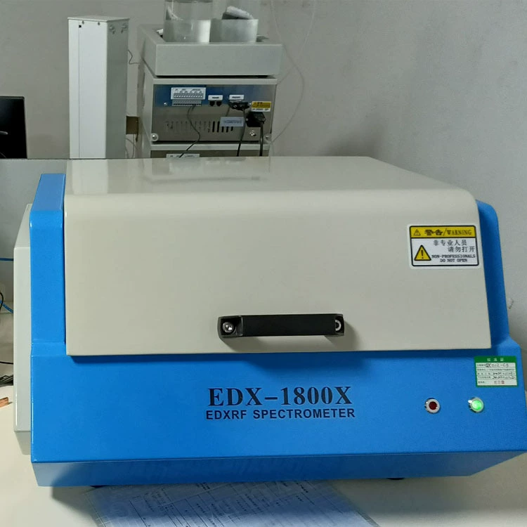 Использованный прибор для тестирования RoHS 2.0, рентгенофлуоресцентный спектрометр для анализа тяжелых металлов EDX1800 Tianrui, старое сертификационное оборудование RoHS.