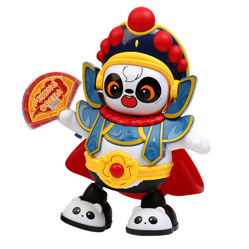 Ópera de Sichuan panda cara juguetes muñecas de dibujos animados eléctricos cultura de la marea nacional Sichuan Chengdu turismo conmemorativo stand mayorista