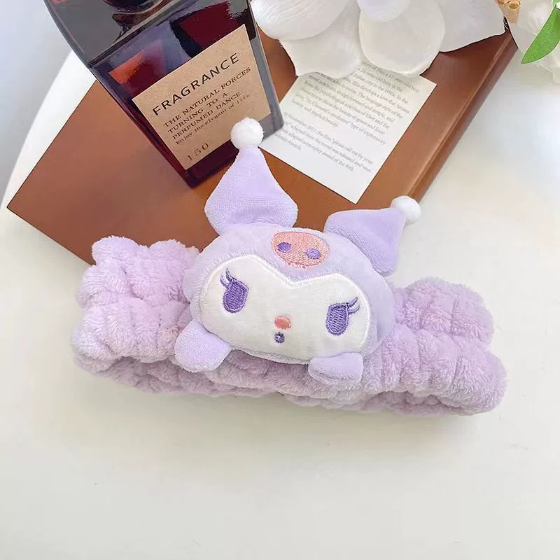 Плюшевая повязка на голову (Sanrio), нескользящая эластичная, милый верх для лица мытья