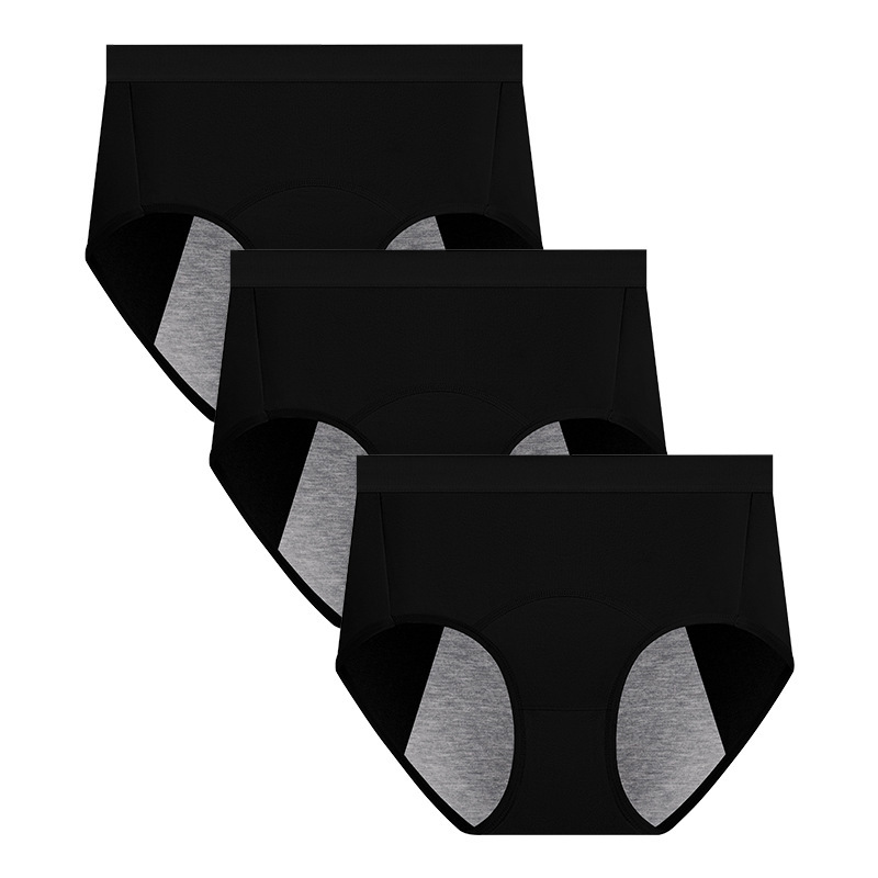 Amazon plus size most pure cotton women's physical pants high waist anti-side leakage aunt pants breathable women's underwear