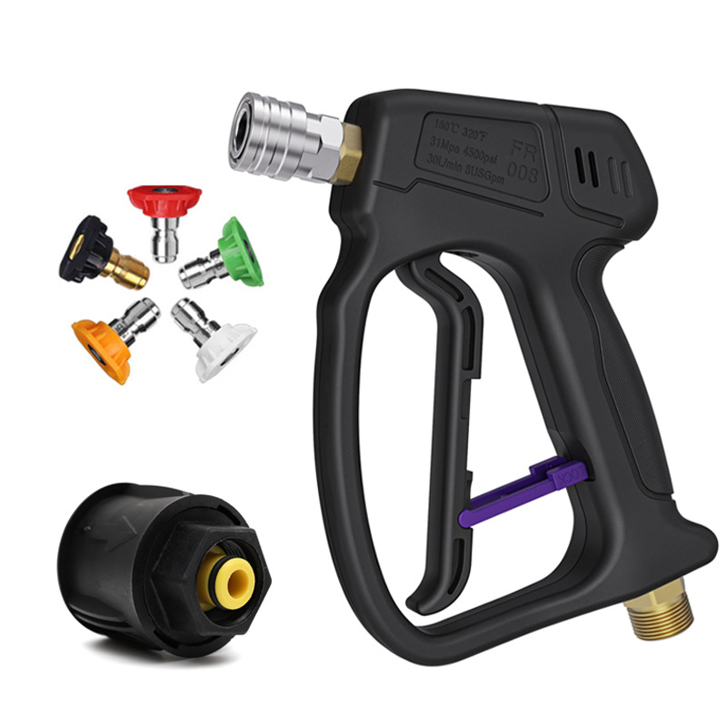 Nueva máquina de limpieza transfronteriza pistola de agua de alta presión 4500PSI lavado de autos de cobre puro para el hogar pistola de agua de alta presión boquilla rociadora