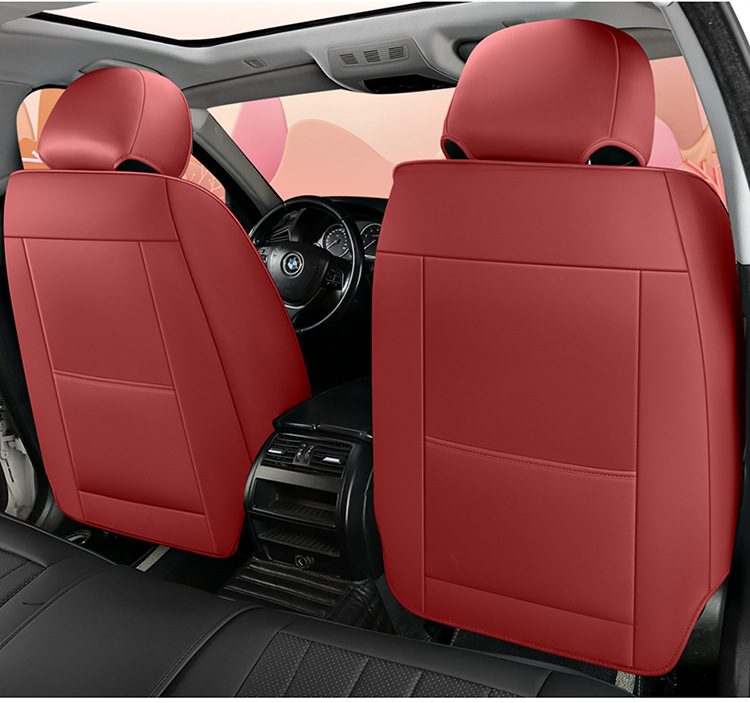 Car Seat Cushion Full Surround Leather New Model Car Seat Cover Universal for All Seasons Five-Seater Leather Special Seat Cushion Cover