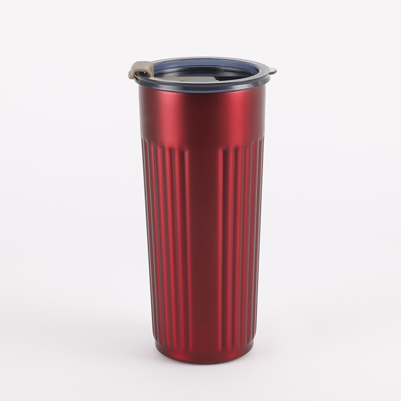 Nueva ventosa de vacío con mango 304 de acero inoxidable simple taza de oficina taza de negocios con tapa de taza de café al por mayor