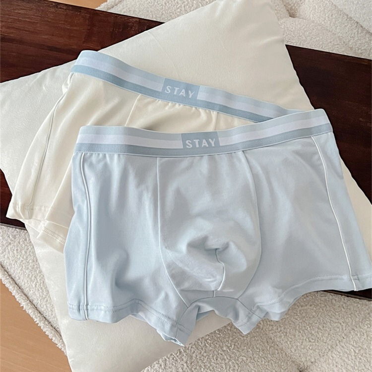 Essential ~ men's large size sports simple ~ 80 recycled fiber cotton breathable sweat-absorbent four-corner boxer men's underwear