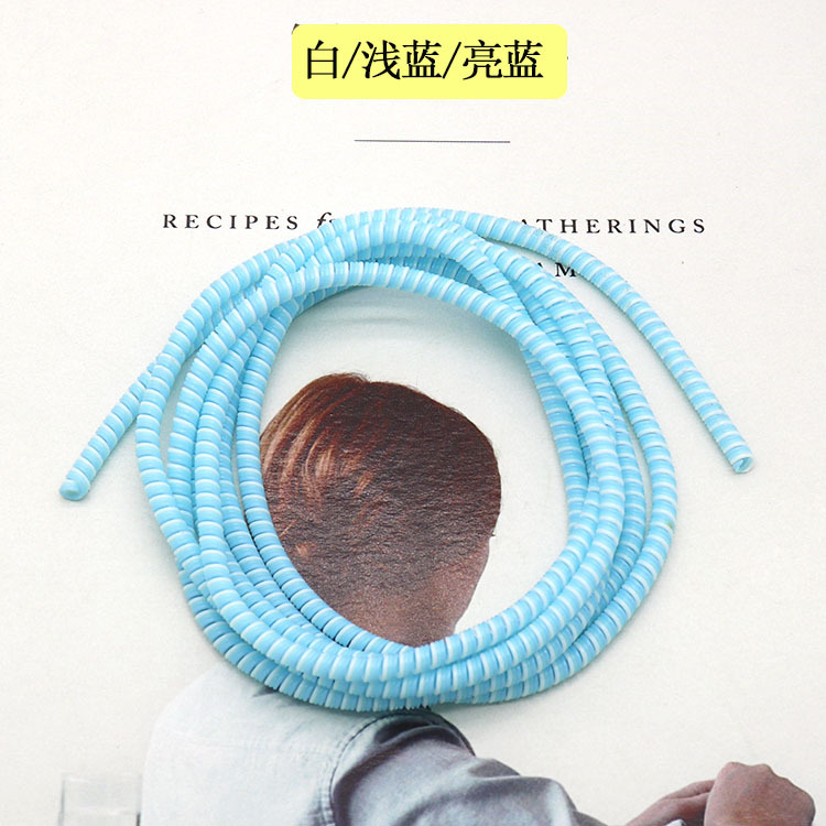 Directo de fábrica 1,4 M tres en uno cable de datos Cable de protección cable de datos manga protectora cuerda de resorte de bobinado