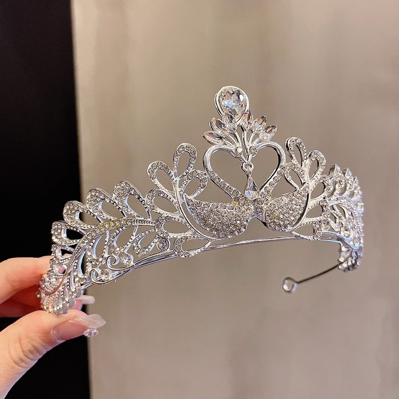 Pein de cabello princesa para niños niñas tocadillos de cabello de diamante para bebés de alto nivel pein de cabello para niñas corona de cumpleaños