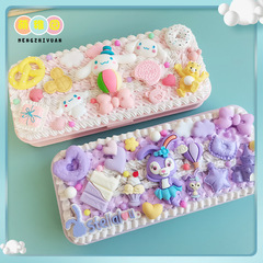 Children's Handmade DIY Toy Creative Children's Pencil Case Cream Rubber Accessory Pen Box Material Pack Cartoon Stationery Box
