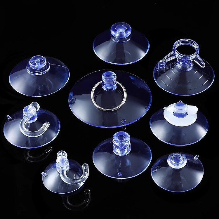 Suction Cup Holder Transparent Glass Small Suction Cup Tile Wall Hanging Strong Hook Car Billboard Bracket Hole