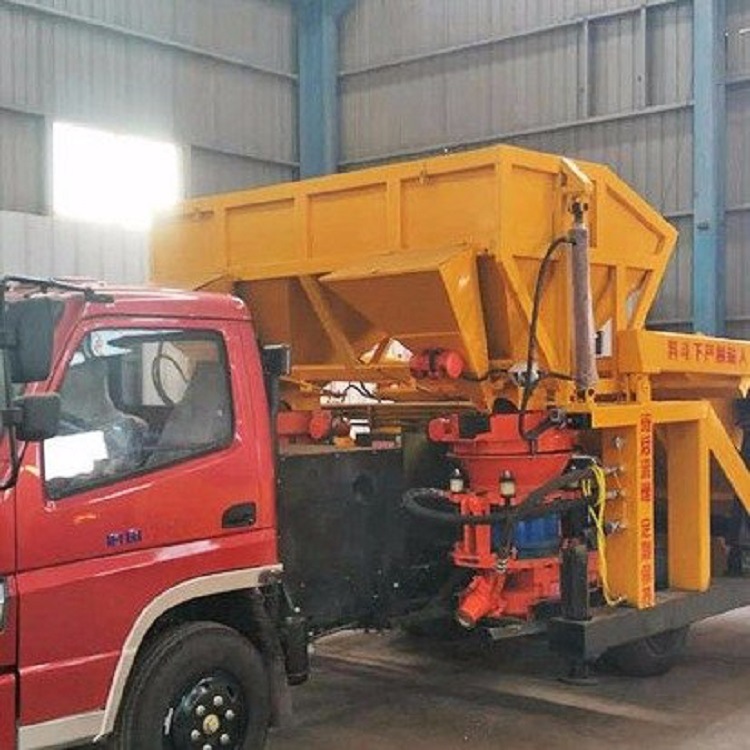 máquina de pulverización de hormigón minero un solo camión de tolva de dos tiros para soporte de túnel camión de pulverización automático completo