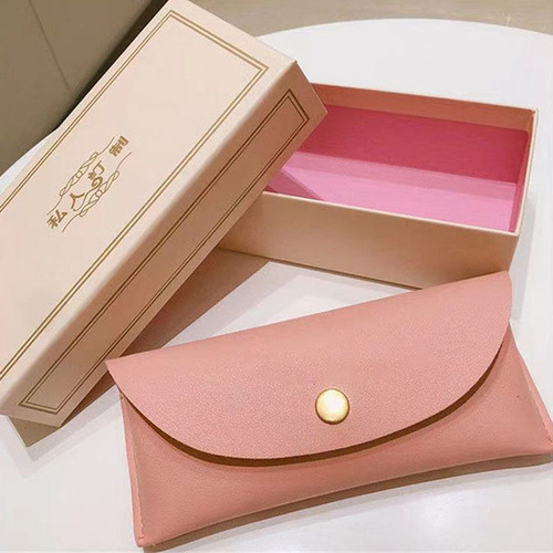 New style eyeglass case with hard box, sunglasses storage, fashion pink soft package, high-grade mirror box set, one piece for distribution 