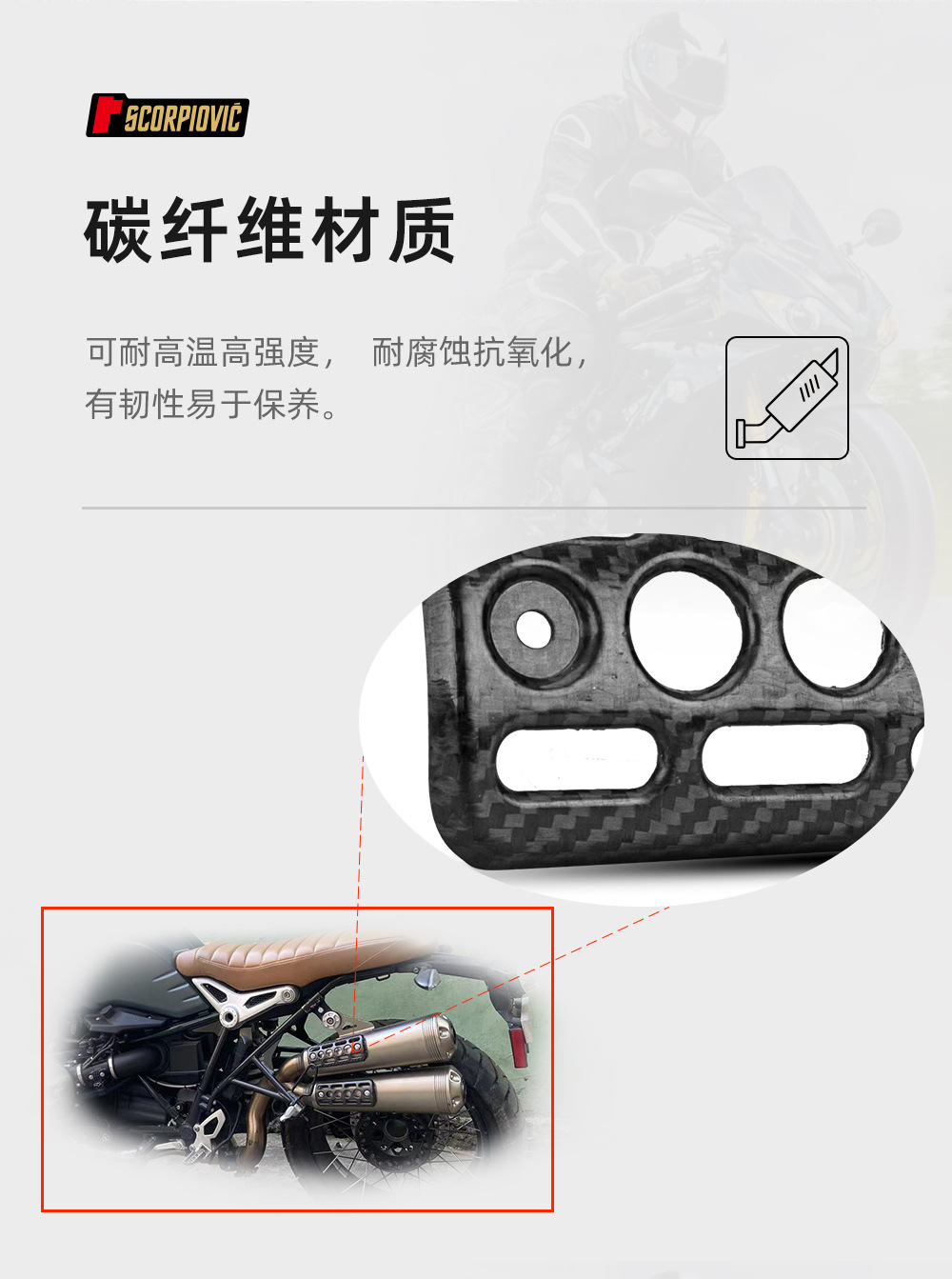 Motorcycle Latte Nine t Exhaust Pipe Anti-Scalding Cover Combination Carbon Fiber Heat Insulation Protective Shell Heat Shield Guard