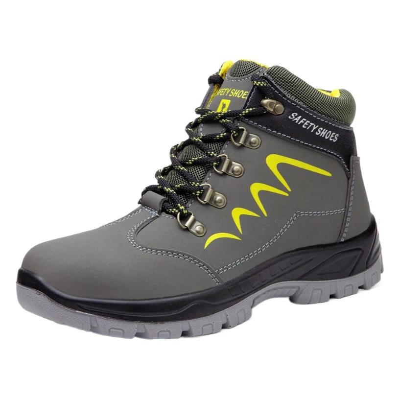 Zapatos de seguridad de caña alta para hombre, antiaplastamiento, antipinchazos, ligeros, resistentes al desgaste, impermeables, zapatos de soldador, transpirables para verano, con forro polar, disponibles para dropshipping.