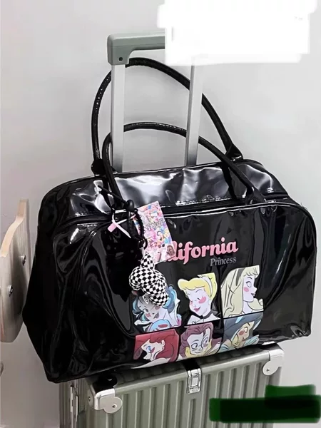 Hot Girl Childlike Print Girl Retro Vintage Bag Women's Large Capacity Fitness Bag Tote Bag