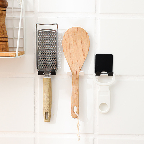 Multifunctional power plug hook, no drilling manual razor hook, razor storage stand exterior