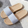 Slide, slippers, summer non-slip straw ethnic footwear for beloved platform indoor, ethnic style