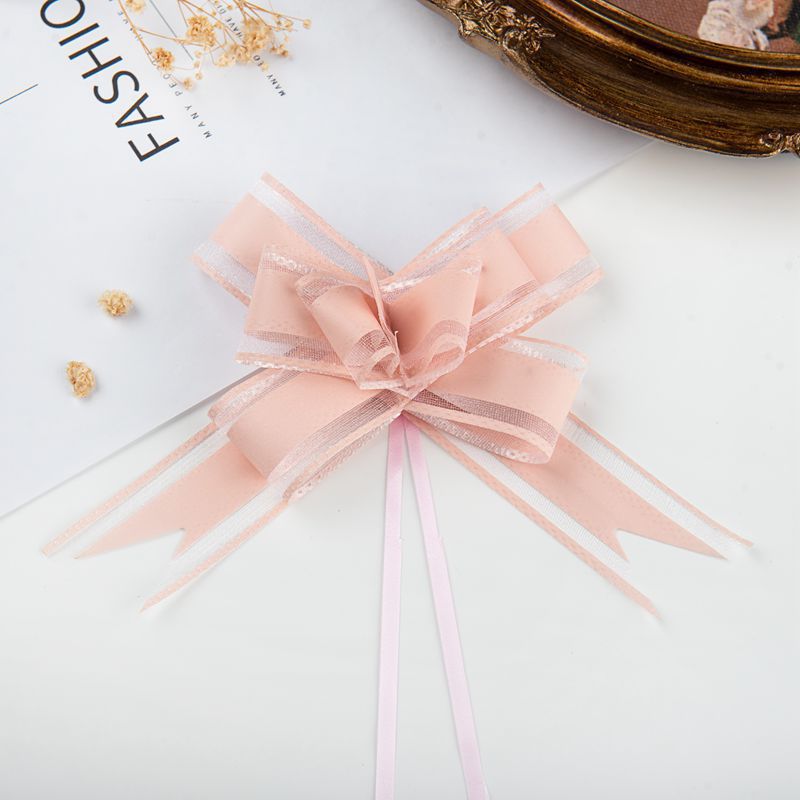 30 nieve hilo borde boda coche mano-Tirado flor cinta cordón arco caja de regalo ramo regalo fruta embalaje guirnalda