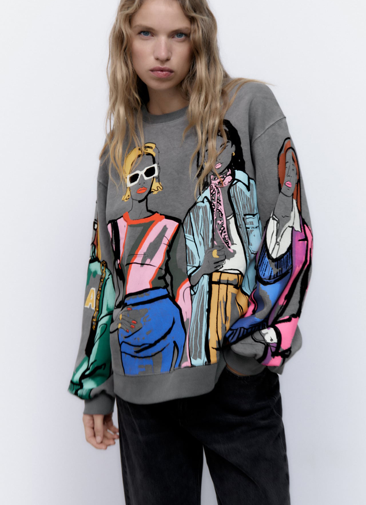 Women's Hoodie Long Sleeve T-shirts Printing Streetwear Human display picture 2